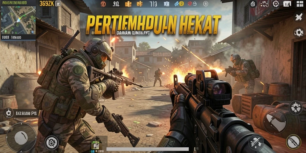 Tampilan gameplay menarik dari 369ZK dengan aksi FPS yang mendebarkan.