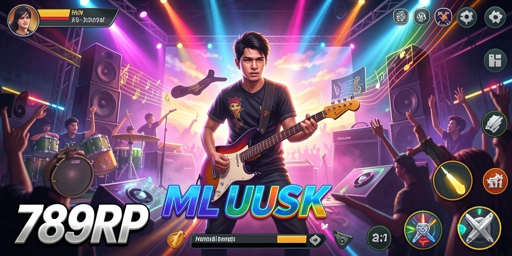 Screenshot gameplay 789RP menampilkan aksi seru dalam permainan musik.