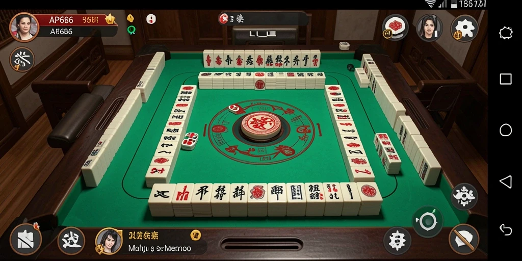 Tampilan permainan Mahjong yang seru dan penuh tantangan.