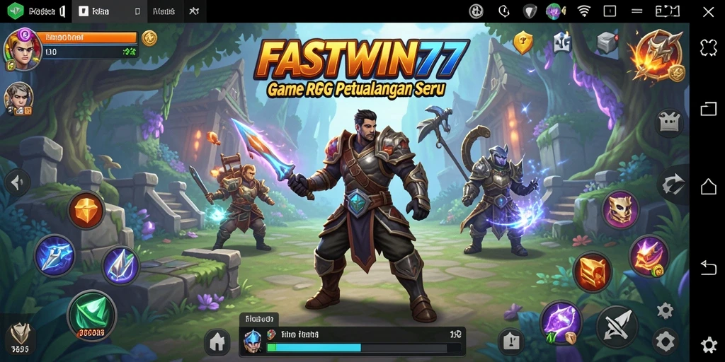 Tangkapan layar menunjukkan aksi seru di dunia RPG FASTWIN77.