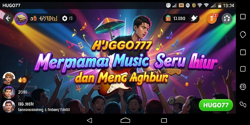 Gameplay seru HUGO77 dengan tantangan musik yang menarik.