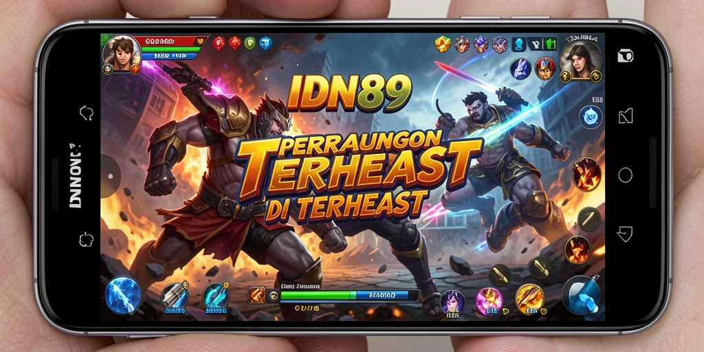 Tangkapan layar gameplay IDN89 menampilkan aksi pertarungan yang intens dan grafis yang mengesankan.