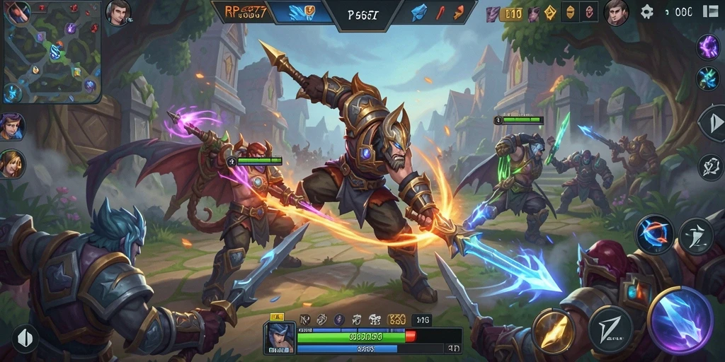 Tampilan gameplay menarik pada RP6677 dengan aksi seru dan strategi tim.