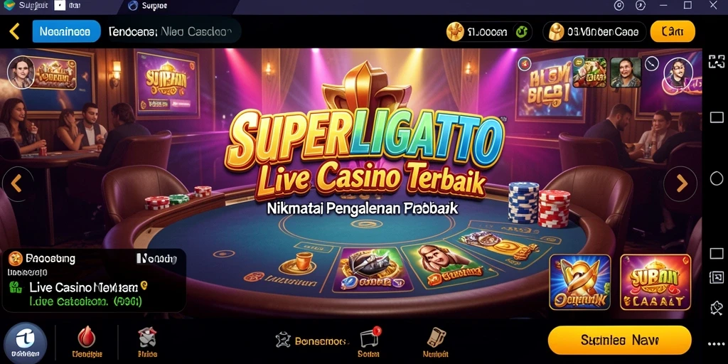 Tampilan gameplay SUPERLIGATOTO yang seru dan interaktif.