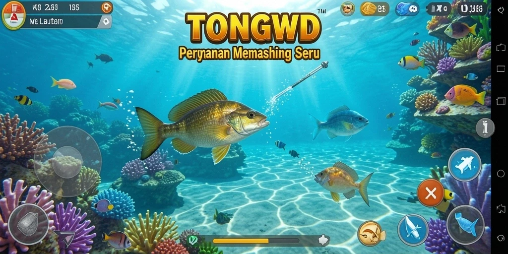 Tampilan gameplay memancing yang memukau dan menantang.