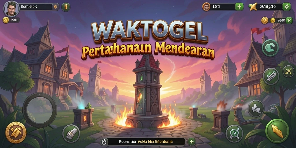 Tangkapan layar permainan Tower Defense WAKTOGEL yang menegangkan.